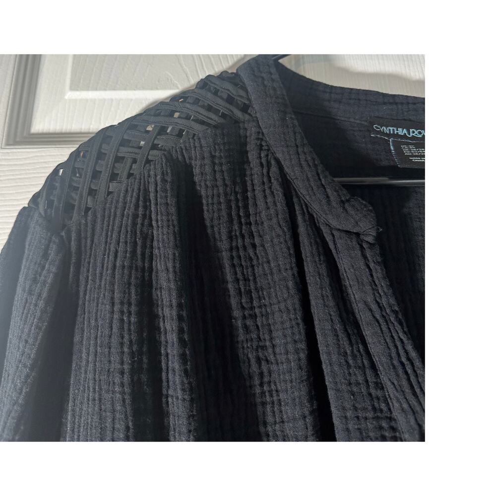 Cynthia Rowley Women's Black Textured Top - Size 3X - Picture 7 of 8